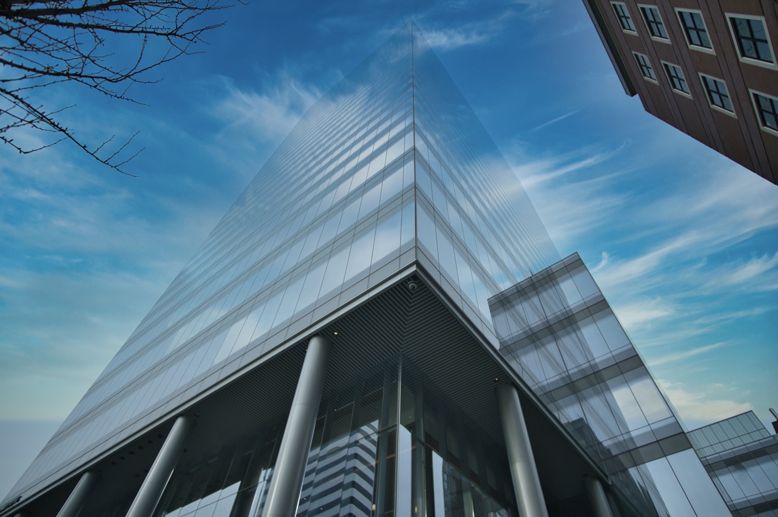 exterior photo of EY building in Clayton MO by still photographer
