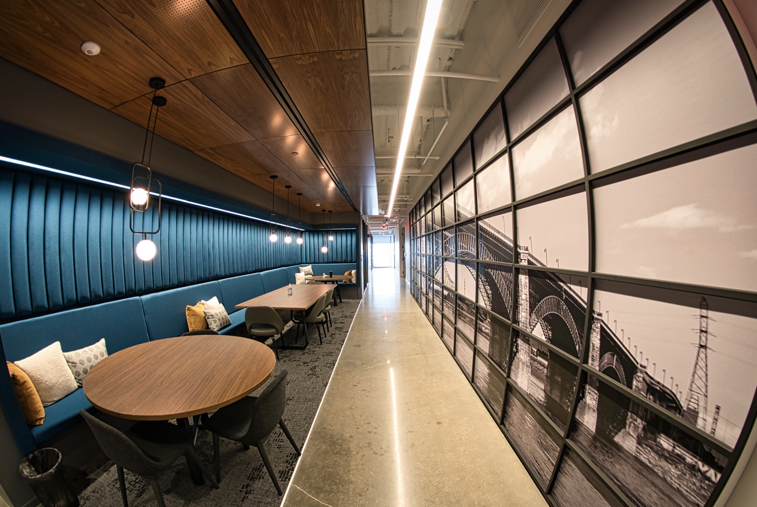 Interior of EY odffices, hallway by still photographer